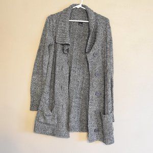 Vanity - Gray - Large - Cardigan with Buttons and Pockets